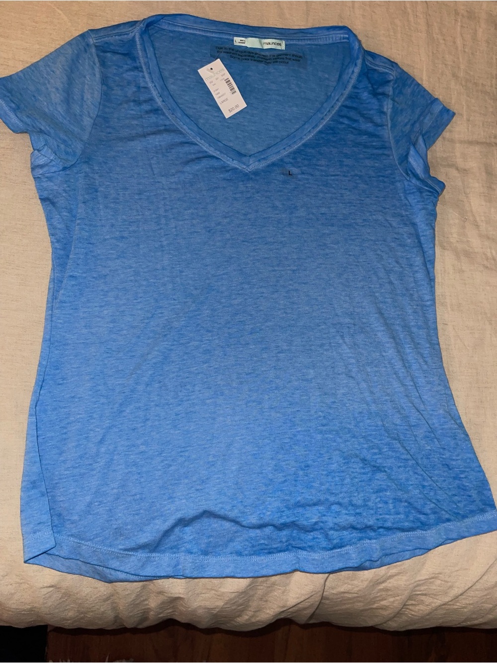 Maurices Lightweight V-Neck Tee in Blue NWT